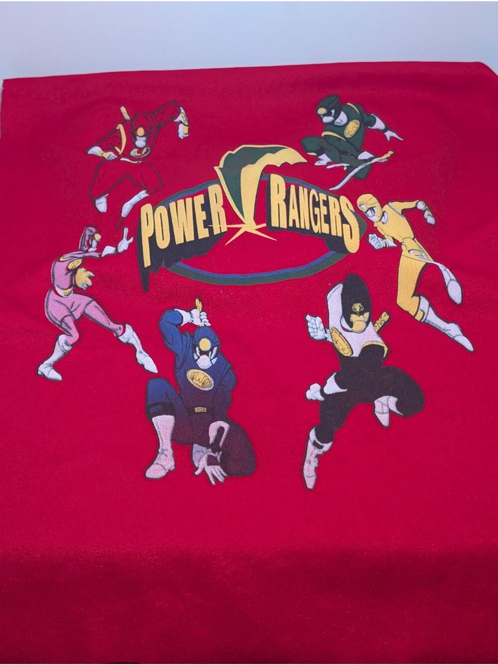 Power Rangers Red Ranger Cape Hood Vintage Style MMPR Costume Accessory